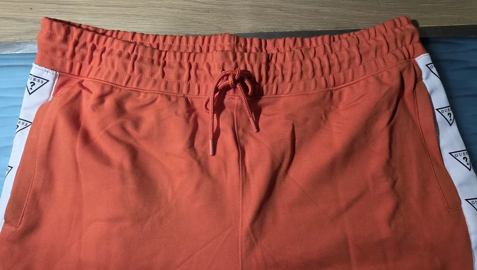 Nuevos pantalones cortos GUESS Tape naranja, talla grande para hombre Foto 3 de 4