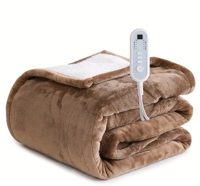 Soft Lush Throw Flannel And Electric Blanket with Time And Temperature Control