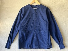 Medline Blue Size Small Long Sleeved Snap Up Scrub Jacket