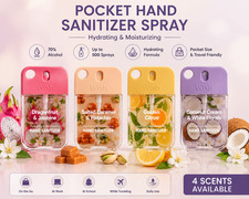 Pocket Hand Sanitizer Spray 4 Pack Travel Size Scented Mix Your Own 70 Alcohol