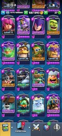 CR/LVL 55(13 Card Lvl 15-14) 10k Trophy /52 Emote/7 Tower Skin/12 Evoes
