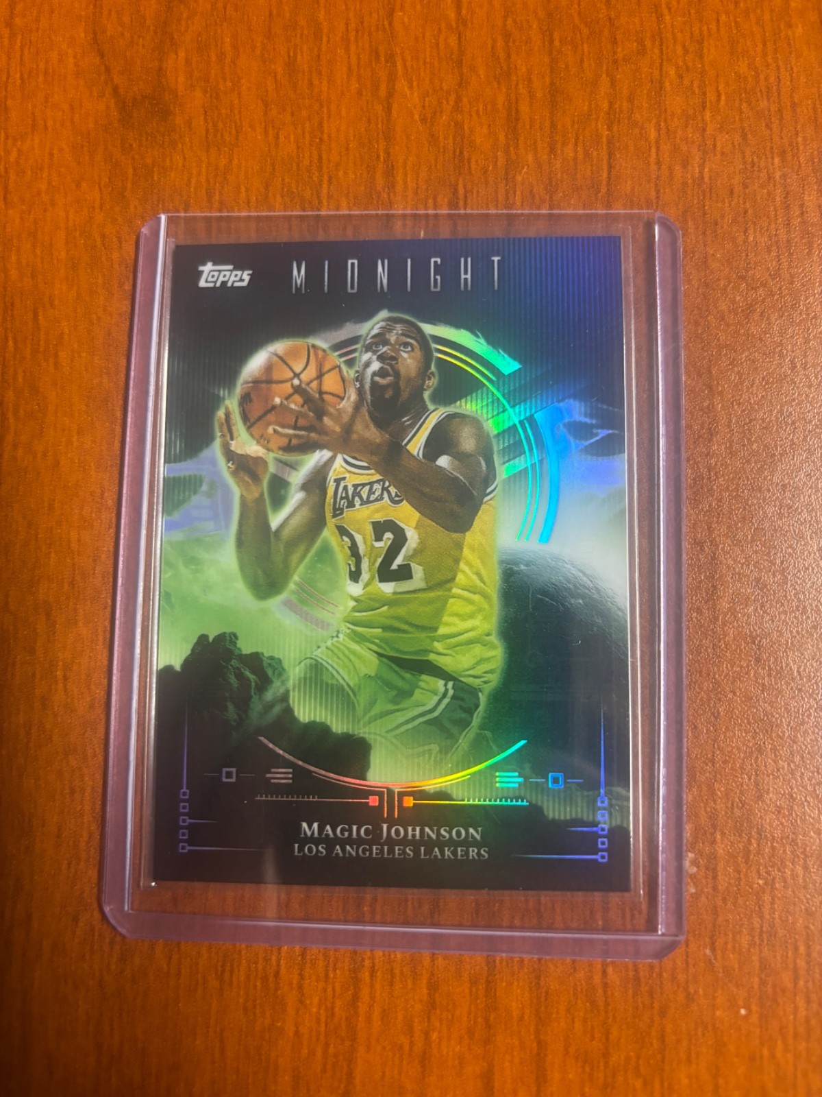 2025-26 Topps Midnight Magic Johnson Night Vision SSP #NV-25 Lakers