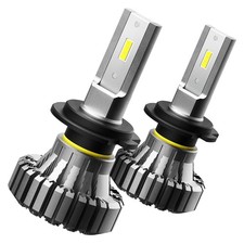 2x Auxito H7 Led Headlight Bulbs Conversion Kit Highlow Beam 6500k Fanless 100w