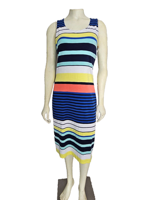 Tommy Bahama Womens XXS Harbour Sea Maxi Tank Dress Colorblock