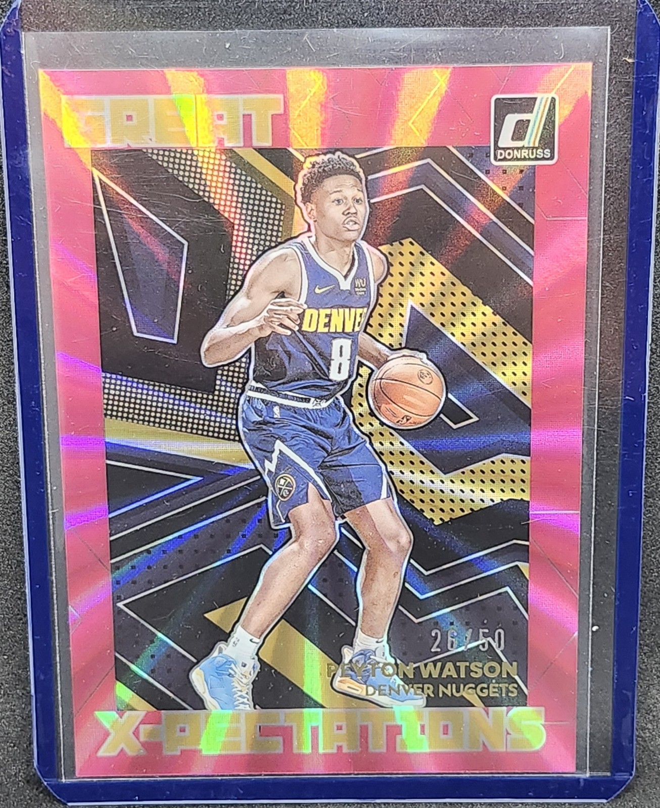 2023 Donruss First On Print PEYTON WATSON Pink Laser Rookie #25 RC # /50