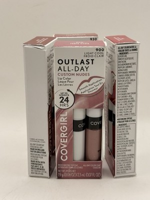 4x CoverGirl Outlast All-Day Lip Color Lot   Nude/Red Mix   NEW Sealed