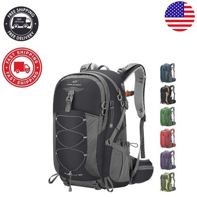 50L Waterproof Hiking Backpack with Rain Cover - Lightweight Travel Companion