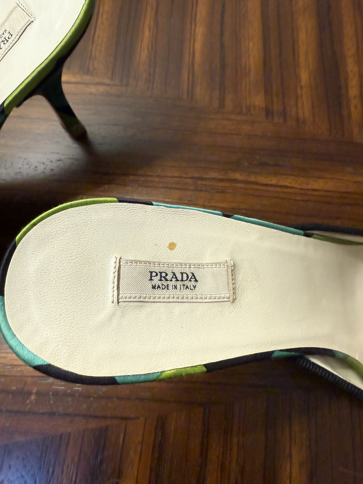 PRADA Geographic patterned Silk closed toe Mules … - image 3