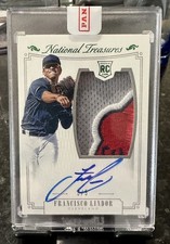 Francisco Lindor 2015 National Treasures RPA RC /5 Rookie Patch Auto