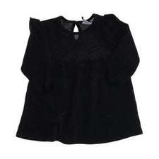 Zara, Kleid, Größe: 92, Schwarz/Silber, Feinstrick, Mädchen #XV7