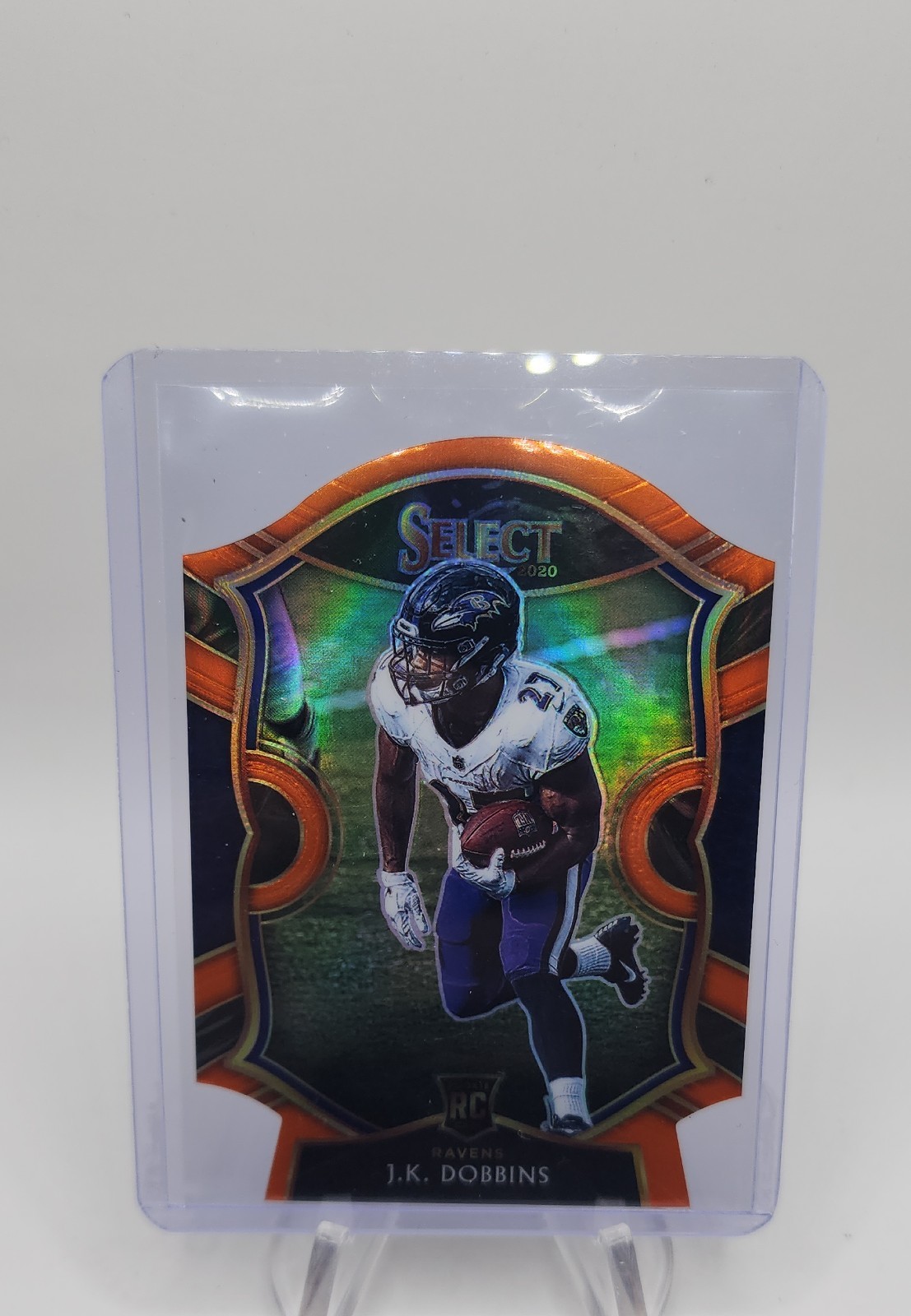 2020 Panini Select - Concourse J.K. Dobbins #52 Orange Prizm Die-Cut (RC)