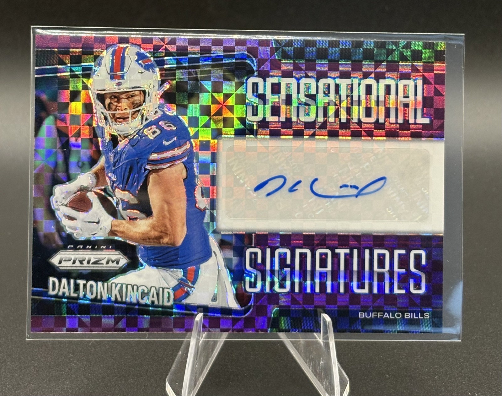 Dalton Kincaid 2025 Panini Prizm Auto Sensational Signatures Purple Power #d /49