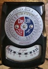Dejur USA Vintage Photography Exposure Light Meter Model 6-A Case Lanyard
