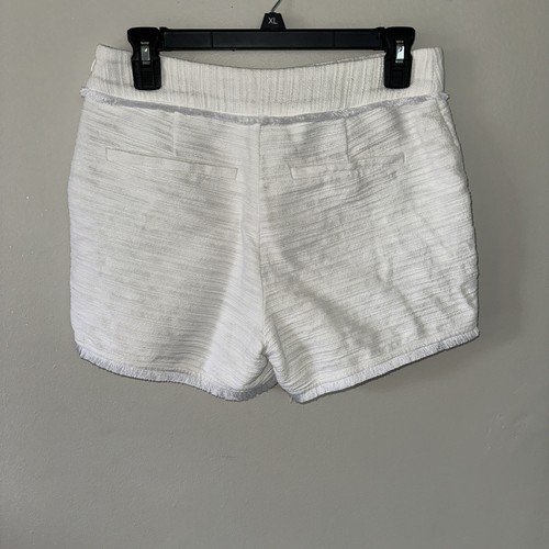 Marie Oliver Shorts Women’s 2 White Tweed Linen Blend Boucle Casual Beach Summer - Picture 2 of 6