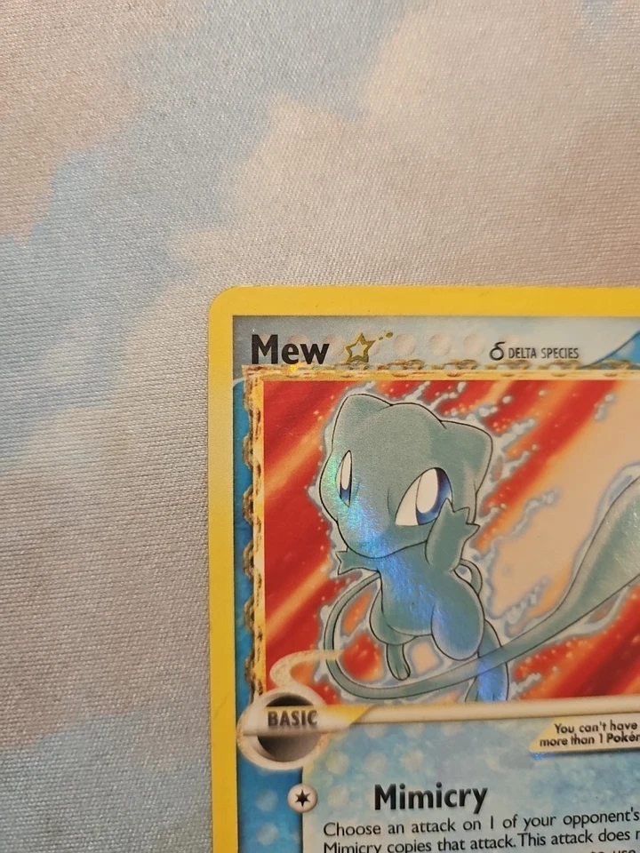 Pokemon Mew Gold Star EX Dragon Frontiers Ultra Rare Holo 101/101 2006 Vintage - Image 3 of 4