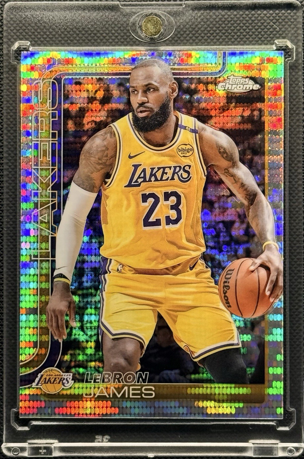 2025-26 Topps Chrome Basketball Lebron James PULSAR REFRACTOR #127 - Lakers 