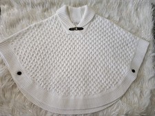 Janie and Jack The Classic Sweater Cape white Size 5 Equestrian Style Winter