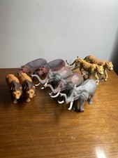 Safari Land Animals Hippo, Elephant, Cheetah, Lion Lot Of 9 Figures