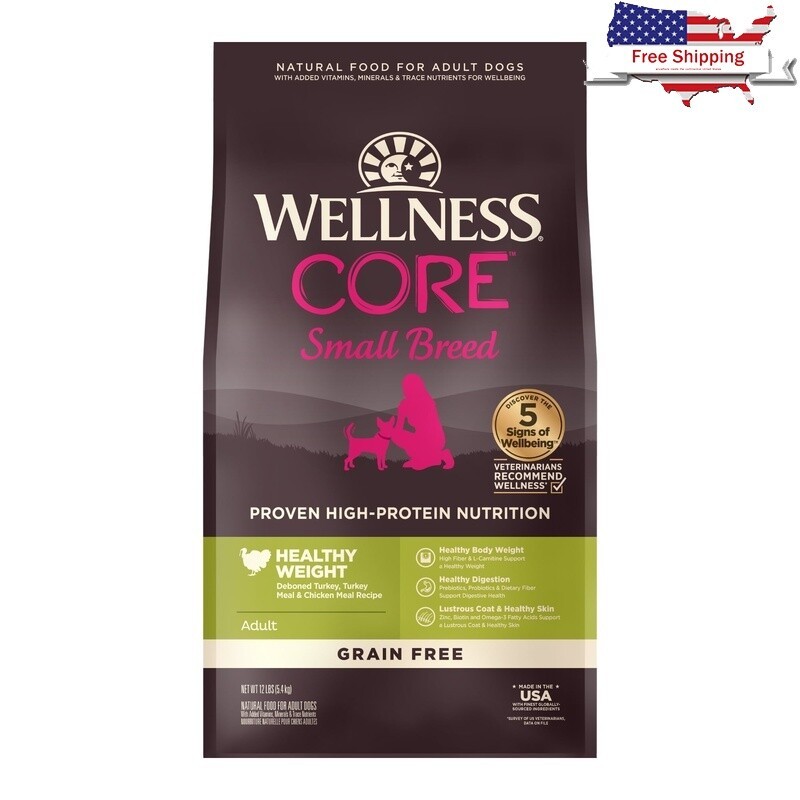 Small Breed Healthy Weight 12lb Kibble Turkey Flavor New
