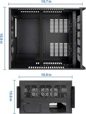 Rosewill 8 GPU Mining Case, AI Server Case, Supports Dual PSU's, 6U Chassis