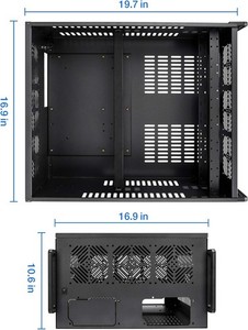 Rosewill 8 GPU Mining Case, AI Server Case, Supports Dual PSU's, 6U Chassis