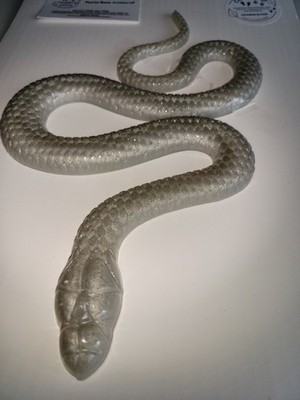 SNAKE winder WHITE / GRAY Resin Epoxy Figurine New collectible animal reptile