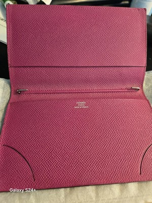 Hermes Pink Leather Women's Agenda/Passport Holder