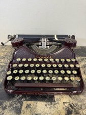 VINTAGE LC Smith & CORONA Typewriter Inc.  With Case 1930's-1950’s Maroon AS IS thumbnail