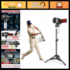 Pistola de radar de velocidad de doble pantalla con trípode - Lanzamiento preciso y entrenamiento de swing para