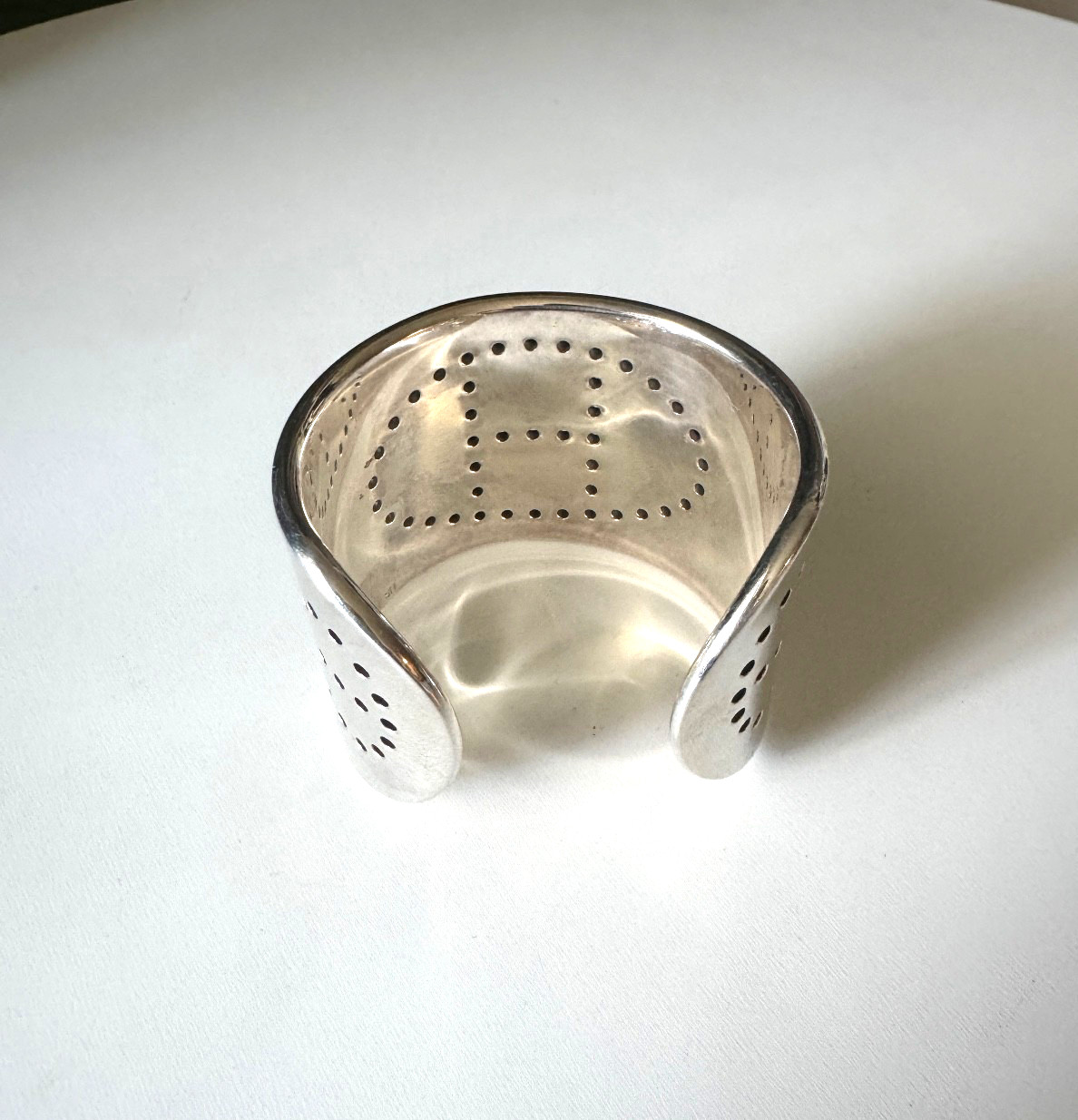 Hermès Eclipse Bracelet Sterling Silver Cuff -X S… - image 4