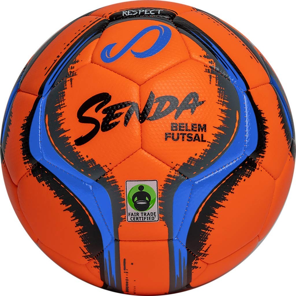 SENDA Futsal Training Ball Fair Trade Size 4 Orange/Blue/Grey/Black