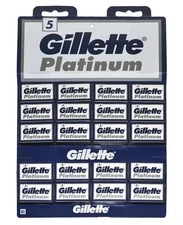 100 Gillette Platinum DE double edge razor blades (made in Russia).