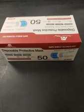 disposable protective masks 39 boxes at 50 ct each over 1900 masks in total