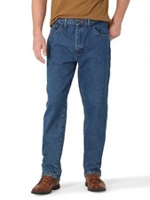 Rustler mens Classic Relaxed Fit Jeans, Dark 36W x 32L, Stonewash