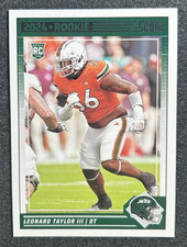 2024 Panini Score Leonard Taylor III Base Rookie RC #396 New York Jets