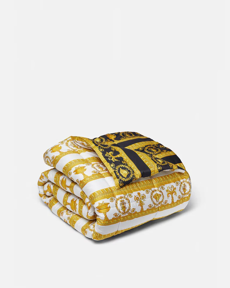$1345 Designer VERSACE Home Love Baroque Double Faced Comforter Blanket - Image 2 of 4