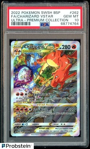 2022 Pokemon SWSH BSP Ultra Premium Collection #262 FA Charizard VSTAR PSA 10