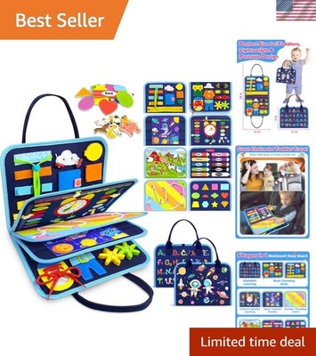 Portable Montessori Busy Book: Educational Activities for Toddler Boys & Girls