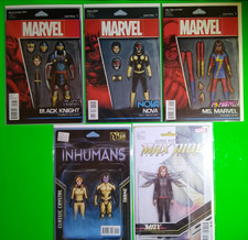 Lot of 5 John Tyler Christopher Action Figure Variant Cover Comics Marvel 2015