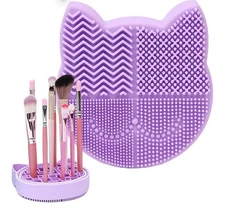 Self-love Rituals 2pc brush Cleaning Mat With Brush Drying holder