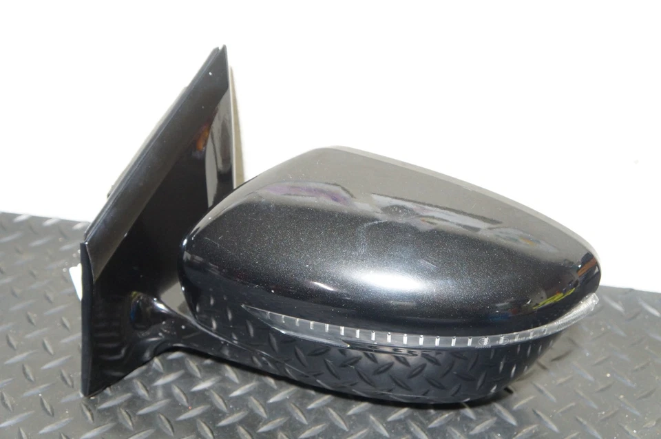 Espejo retrovisor lateral izquierdo del conductor Nissan Murano 2016-2022 OEM intermitente negro Foto 2 de 4