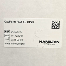 Hamilton OxyFerm FDA XL OP29 Dissolved Oxygen Sensor MPN 243905-29