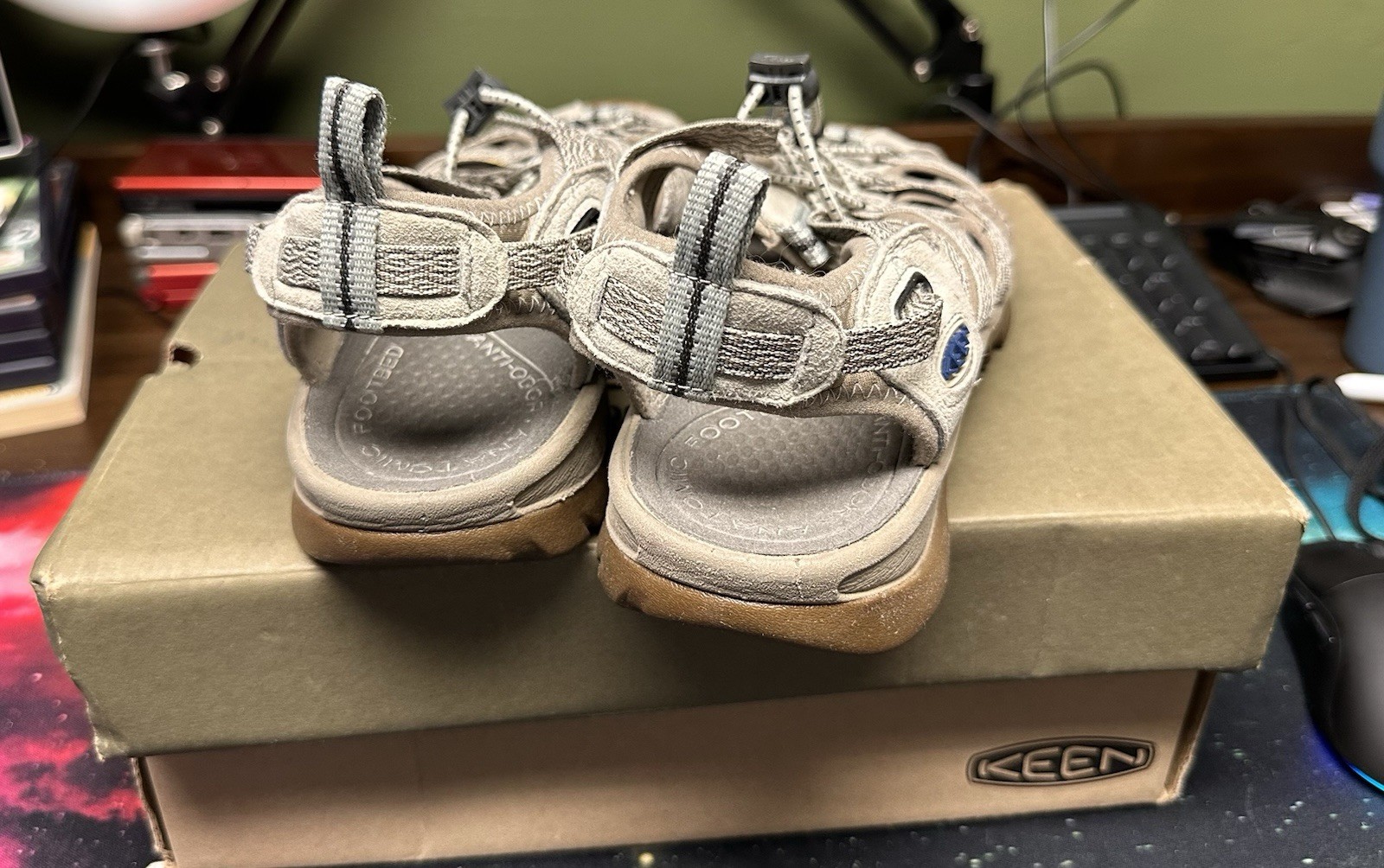 Keen Whisper sandali da trekking outdoor scarpe grigio blu 1012229 donna taglia 9 passeggio