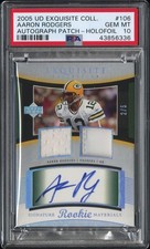 2005 Exquisite #106 AARON RODGERS RPA Autograph Holofoil #/5 ~ PSA 10