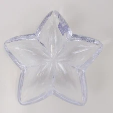 Simon Pearce Handblown Glass Star Bowl Clear Crystal Decorative Dish