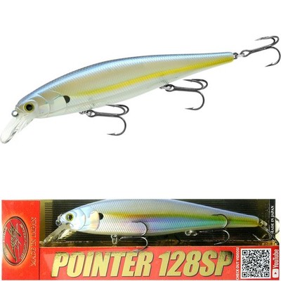 Pointer 128SP, Freshwater Lake Bass Fishing Lure, Jerkbait, Suspending, Fishi...