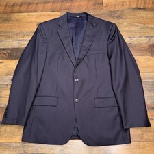 Jos A Bank Travelers Collection Suit Jacket 42R Navy Wool Tailored Fit Blazer