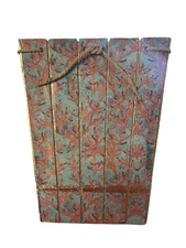 Custom Turquoise Coral Amalfi Coast Planter Bin 10”  Italy Home Decor Gold Leaf