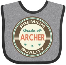 Inktastic Archer Premium Vintage Baby Bib Archery Hobbies Sports Clothing Infant