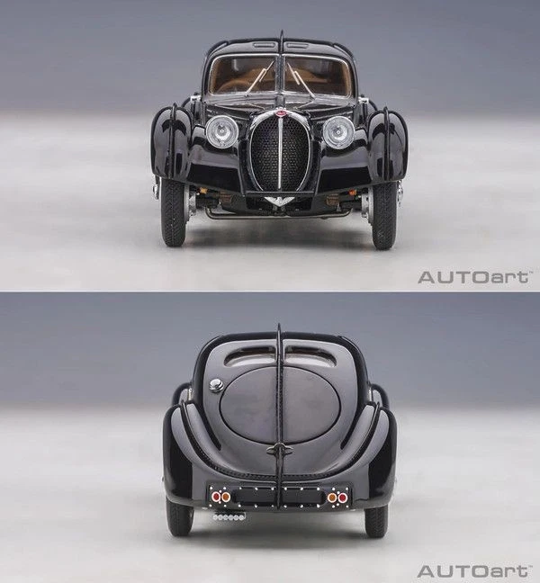 AUTOart 1/43 Bugatti Type 57SC Atlantic 1938 modello ruota disco nero nuovo - Immagine 3 di 4
